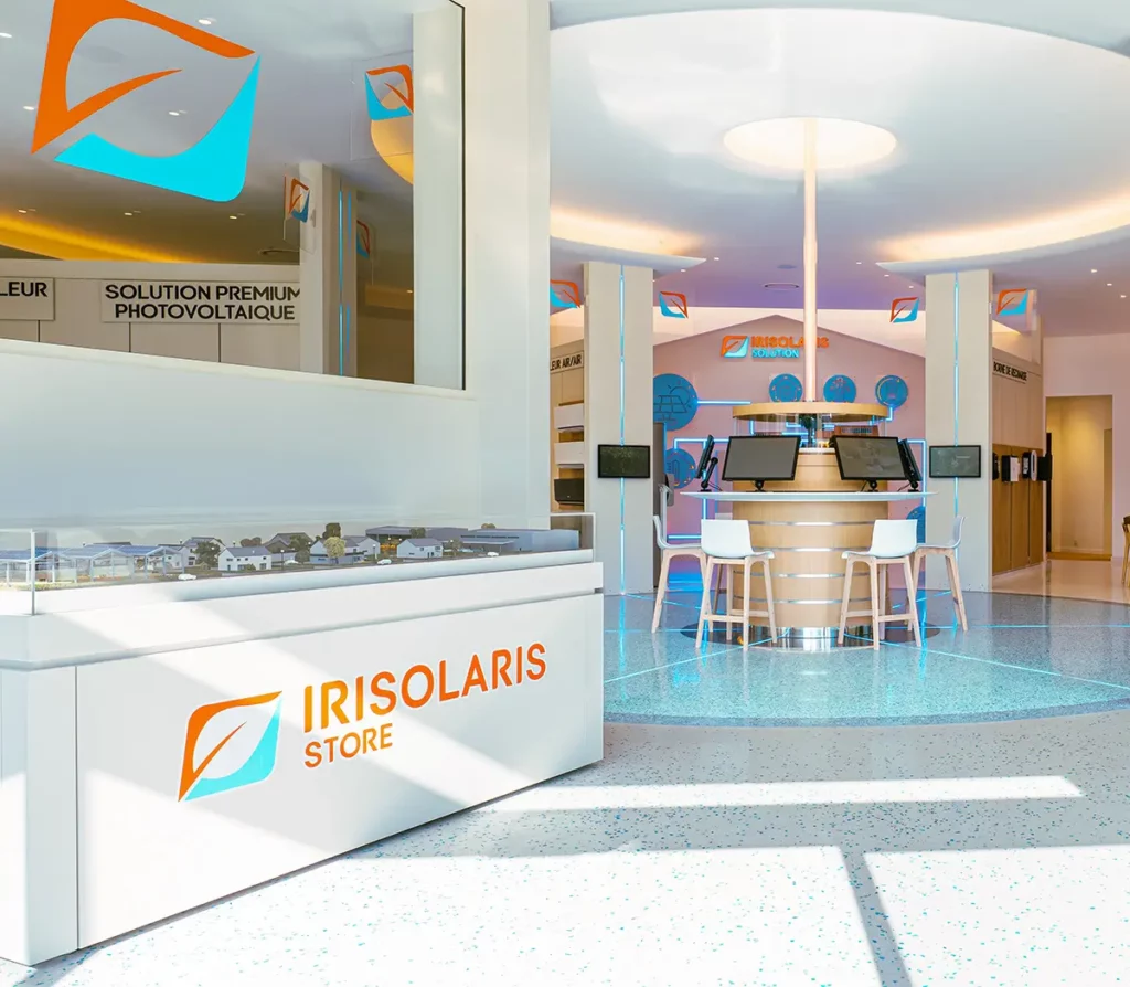 Intérieur du magasin Irisolaris Store à Cabriès